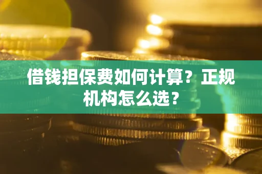 济南借钱担保费如何计算？正规机构怎么选？