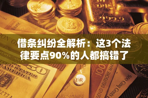 济南借条纠纷全解析：这3个法律要点90%的人都搞错了