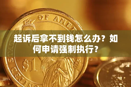 济南起诉后拿不到钱怎么办？如何申请强制执行？