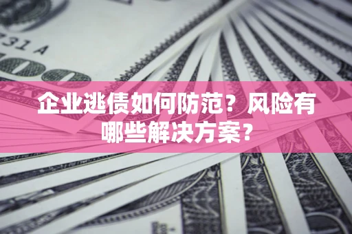 济南企业逃债如何防范？风险有哪些解决方案？
