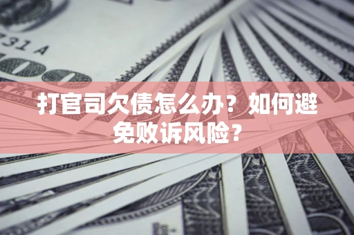 济南打官司欠债怎么办？如何避免败诉风险？