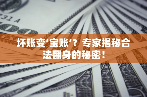 济南坏账变‘宝账’？专家揭秘合法翻身的秘密！