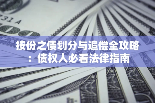 济南按份之债划分与追偿全攻略：债权人必看法律指南