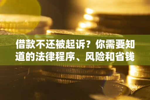 济南借款不还被起诉？你需要知道的法律程序、风险和省钱技巧
